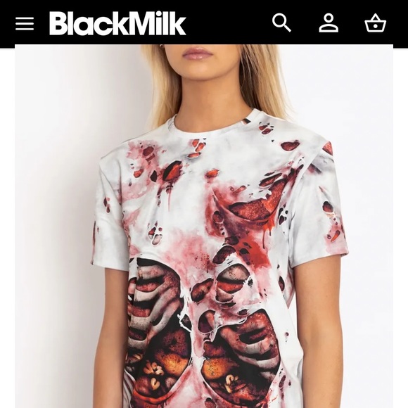 Blackmilk “ZOMBIE GUTS BFT” Size Medium M NWT Blood - Picture 2 of 16
